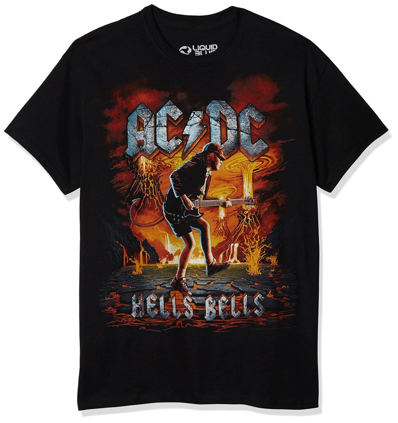 Liquid Blue unisex adult Ac/Dc Rock Eruption Short Sleeve T-shirt T Shirt, Black, X-Large US - Image 1